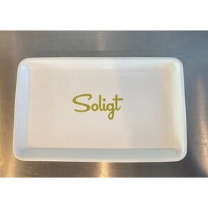 Vintage Soligt drip tray, watercolor painting mix tray, ceramic, 10 inch